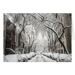 Urban jul Snö i Brooklyn NY Hälsningskort