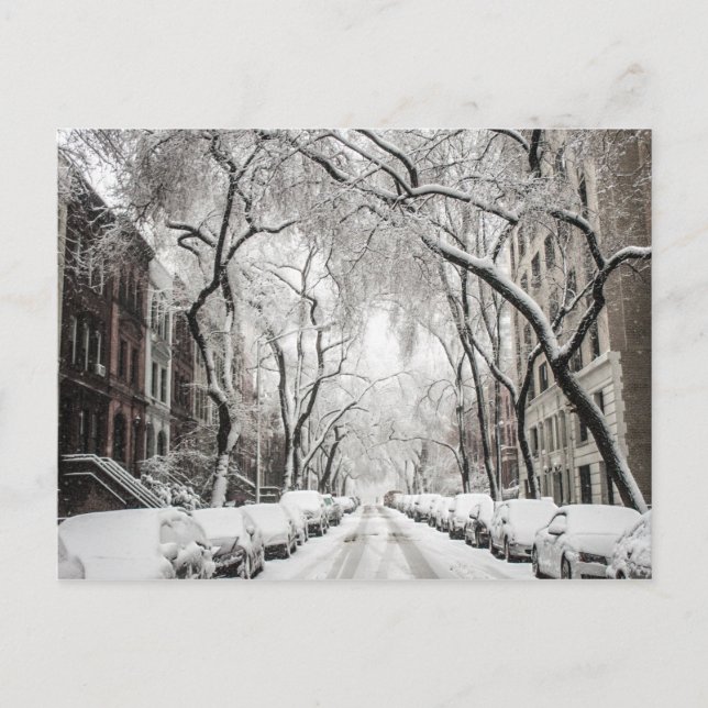 Urban jul snö i Brooklyn NY Vykort (Framsida)