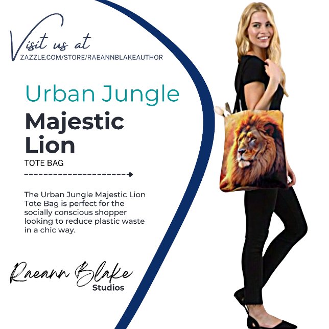 Urban Jungle Majestic Lion Handväskor Tygkasse (Skapare uppladdad)