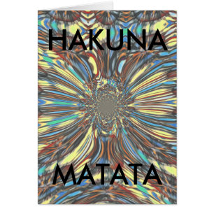 Urban Kalejdoskop Hakuna Matata Livfull Abstrakt Hälsningskort