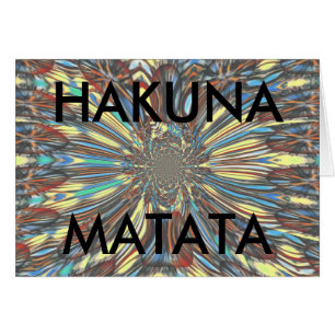 Urban Kalejdoskop Hakuna Matata   Livlig Abstrakti Hälsningskort