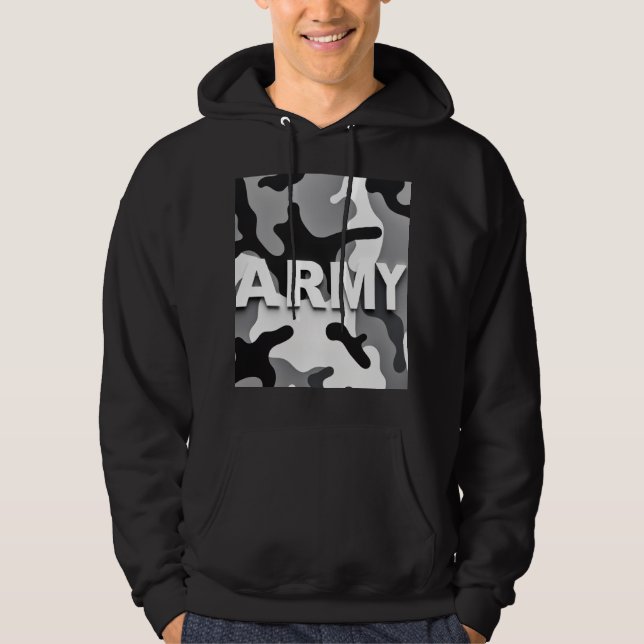 Urban Kamouflage Armé Hoodie (Framsida)