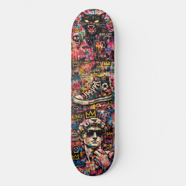Urban King: Graffiti Pop Art Skateboard Deck  (Framsida)