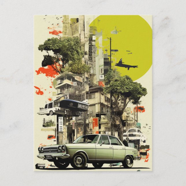 Urban kollage vykort (Framsida)