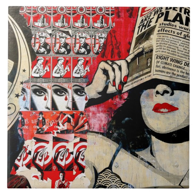 Urban konst 19. kakelplatta (Framsidan)