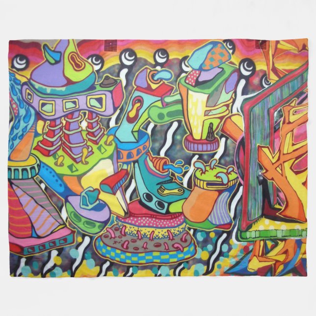 Urban konst 1. fleecefilt (Framsidan (Horisontell))