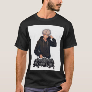 Urban Legend Anime Pojke Streetwear - Cool Grafisk T Shirt