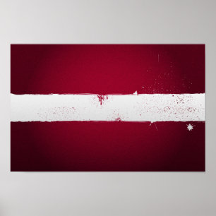 Urban Lettland-Flagga Poster