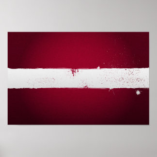 Urban Lettland-Flagga Poster