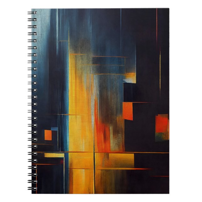 Urban Lights Abstrakt Geometri Anteckningsbok (Framsidan)