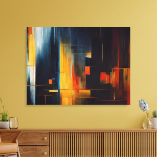 Urban Lights Abstrakt Geometri Canvastryck