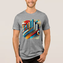 Urban Matrix - Digital Graffiti Abstrakt T-Shirt