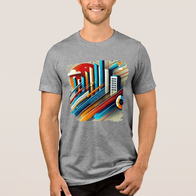 Urban Matrix - Digital Graffiti Abstrakt T-Shirt (Framsida)