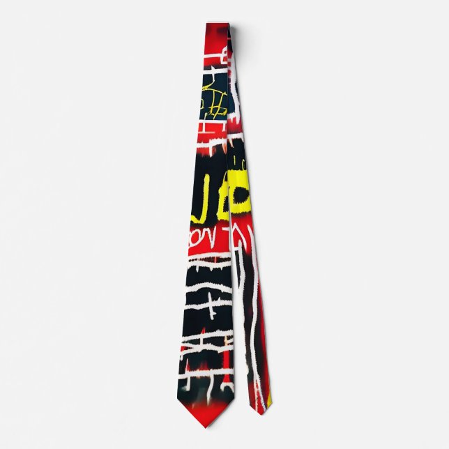 Urban Mönster Coola graffiti Street Stil Hip Tie Slips (Framsida)
