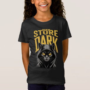 Urban Mörk Katt Grafisk Kantig Svart Katt Streetwe T Shirt