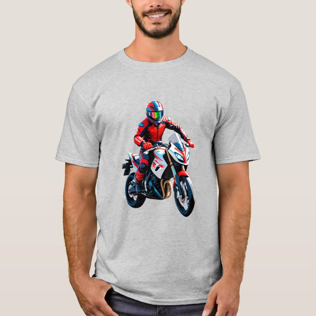 🏍️ Urban Motion Motorcyklist Gatustil T Shirt (Framsida)