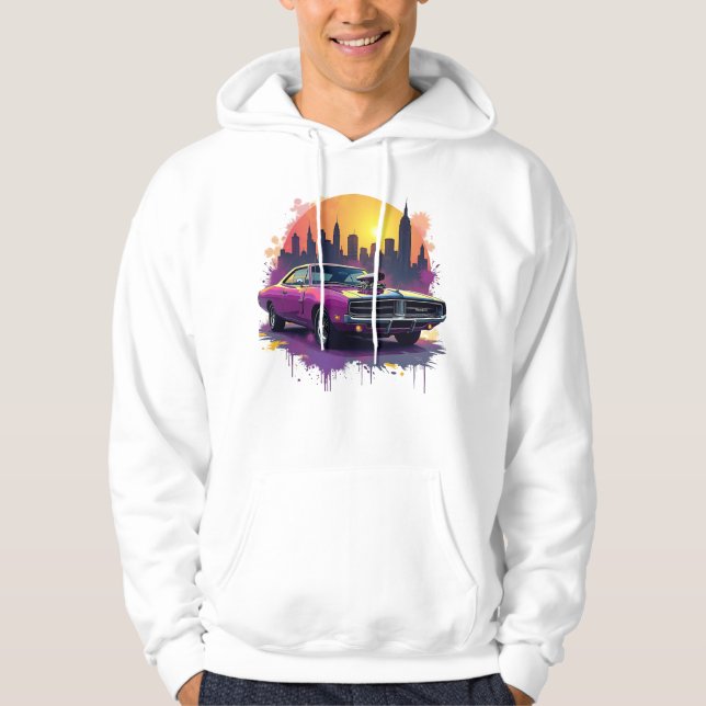 Urban muskelbil hoodie (Framsida)