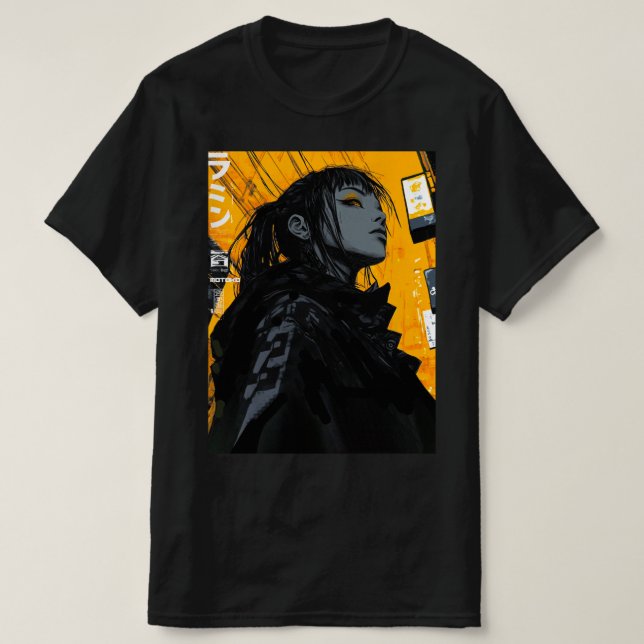 Urban Neon City Vaporwave Cool T Shirt (Design framsida)