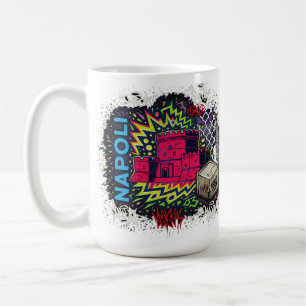 Urban Neon Graffiti Napoli Slott Kaffemugg