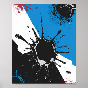 Urban Paint Stänk Abstrakt Poster