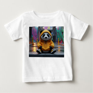 Urban Panda i gul hoodie streetwear T Shirt