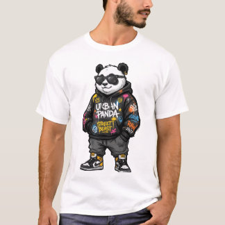 Urban Panda Street Beast Graffiti Hoodie Tecknad T Shirt