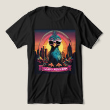 Urban Peacock Sunset Vibes Vector t-shirt