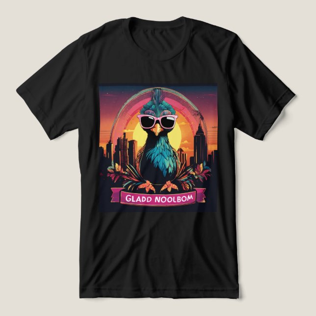 Urban Peacock Sunset Vibes Vector t-shirt (Design Framsida)