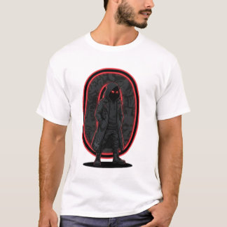 Urban Phantom Mörk Techwear Huva Figur Gatumode T Shirt