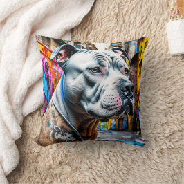 Urban Pitbull City Street Art Graffiti Kudde