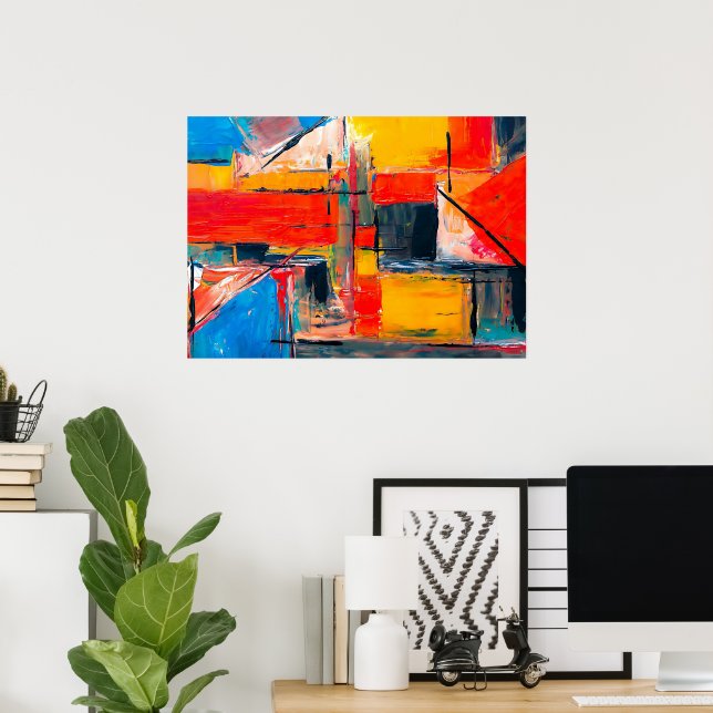 Urban Puls Abstrakt Konst Poster (Hemmakontoret)