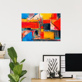 Urban Pulse Abstrakt Art Poster