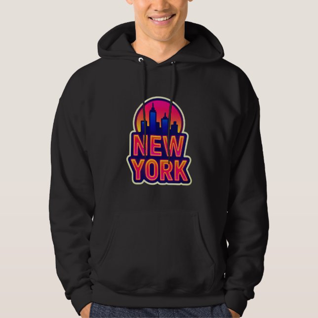 Urban Pulse: New York Ljus Hoodie (Framsida)