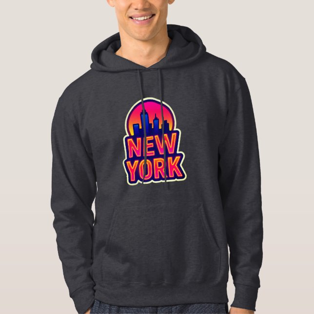 Urban Pulse: New York Ljus Hoodie (Framsida)
