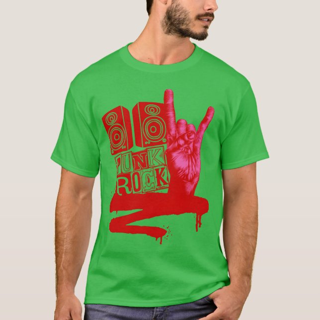 Urban Punk Rock skjorta retro T Shirt (Framsida)