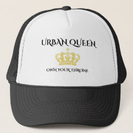 URBAN QUEEN OWN YOUR THROWN,NYLON MESH TRUCKER HAT KEPS