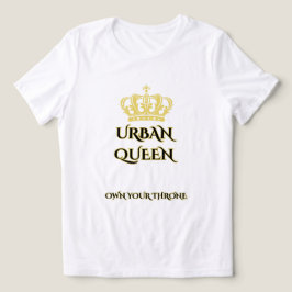 URBAN QUEEN OWN YOUR THROWN WOMEN'S WHITE/BLACK T SHIRT