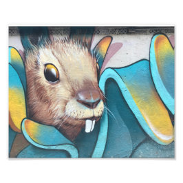 Urban Rabbit Art Urban Art Mural Bunny Rabbit Mura Fototryck