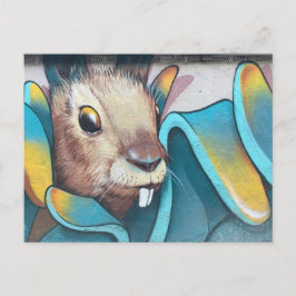 Urban Rabbit Art Urban Art Mural Bunny Rabbit Mura Vykort