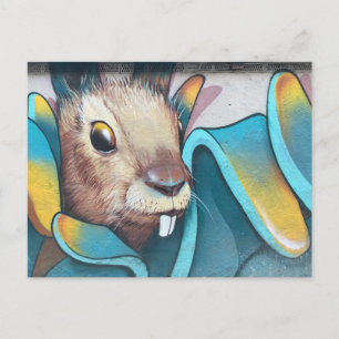 Urban Rabbit Art Urban Art Mural Bunny Rabbit Mura Vykort
