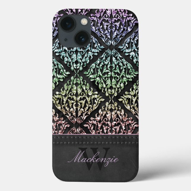 Urban Rainbow Damask Personlig iPad Air Case (Baksida)