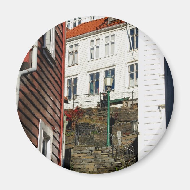 Urban Reader - Bergen i Norge Magnet (Framsidan)