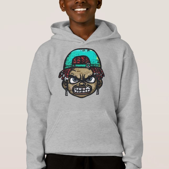 Urban Rebel: Graffiti Stil Ansikte T Shirt (Framsida)