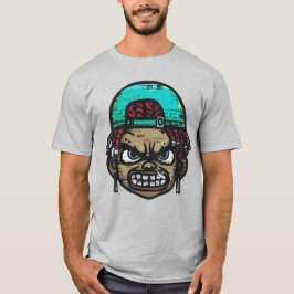 Urban Rebel: Graffiti Stil Ansikte T Shirt