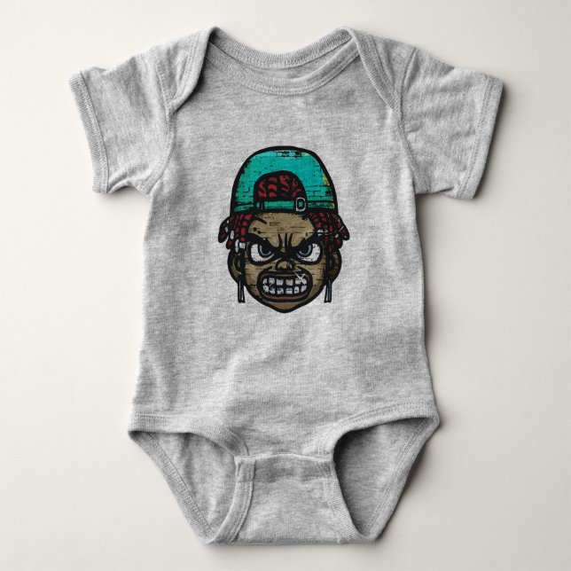 Urban Rebel: Graffiti Style Ansikte T Shirt (Framsida)