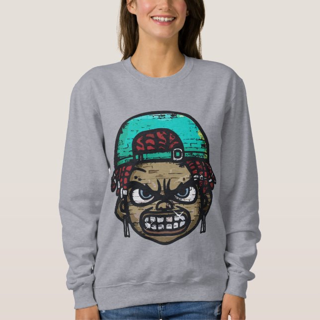 Urban Rebel: Graffiti Style Ansikte T Shirt (Framsida)