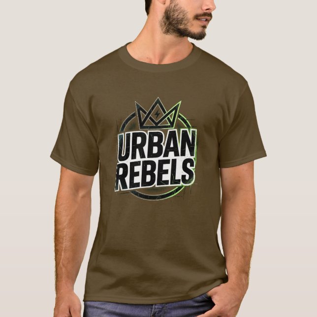 Urban Rebels Premium Streetwear Logotygskjorta T Shirt (Framsida)