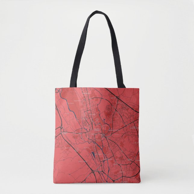 URBAN RED NAVY OXFORD UNIVERSITETEN UK OUTLINE KAR TYGKASSE (Framsida)