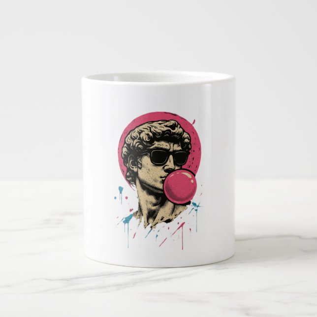 Urban Retro David — Bubblegum Pop-staty Jumbo Mugg (Framsidan)