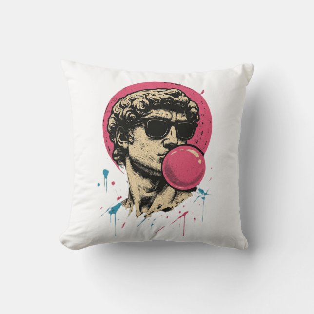 Urban Retro David — Bubblegum Pop-staty Kudde (Framsida)